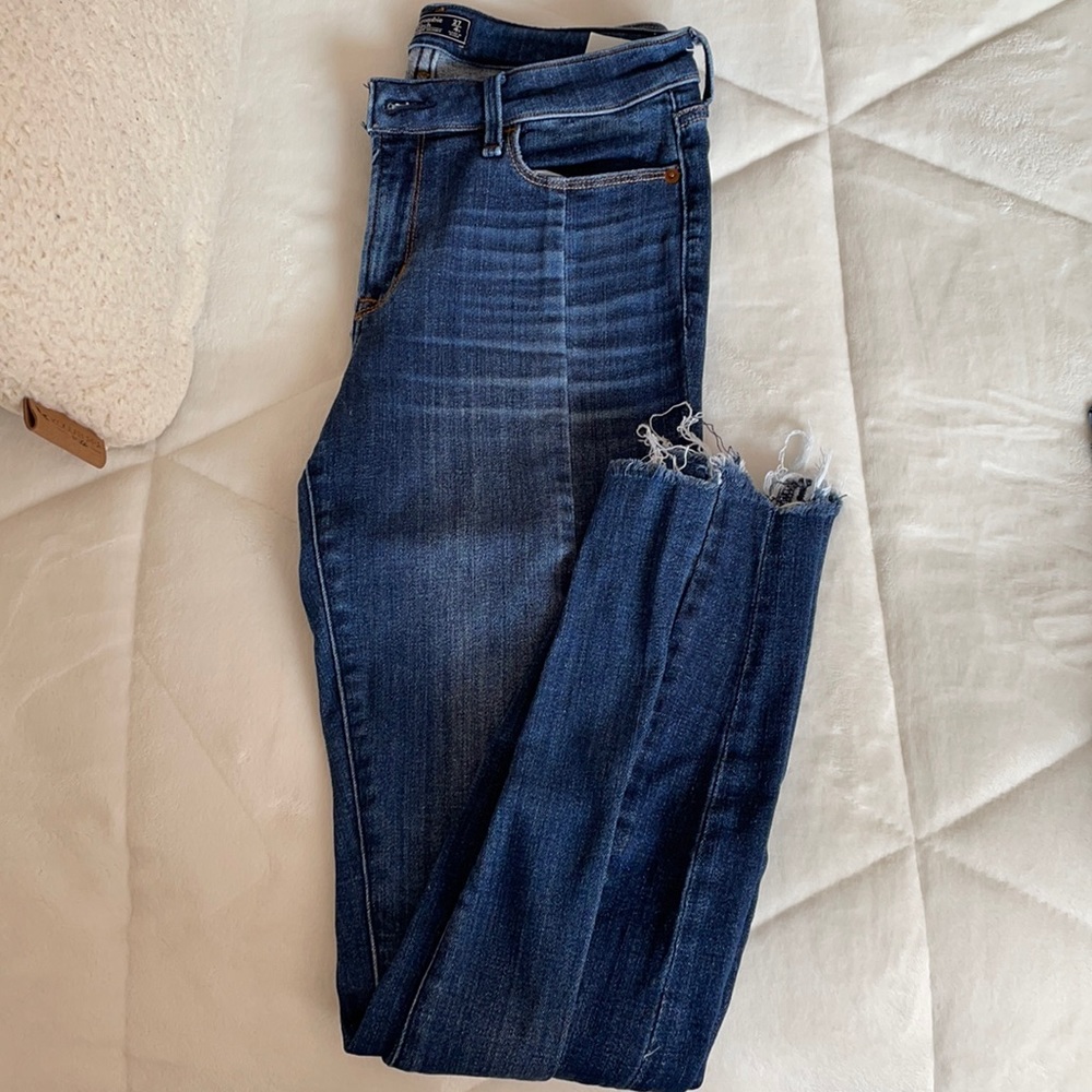 Abercrombie two-tone Harper super skinny jeans